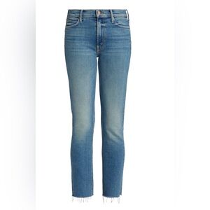 MOTHER The Dazzler Mid-Rise Ankle Fray Jeans – Riding the Cliffside | Size 30